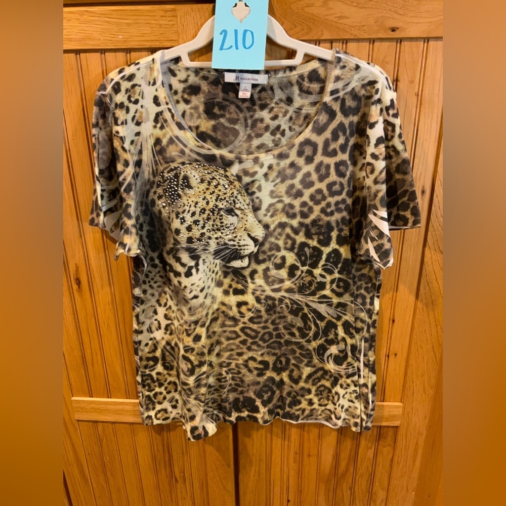 JM Collection Animal Print Top
